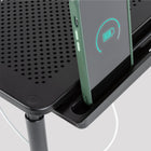 Allsop Metal Art Tri-Level Adjustable Monitor Stand with Drawer - Black-Raises monitors or laptops to a more ergonomic viewing height