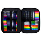 Tombow Zipp Marker Case - Black-Interior see-through mesh zippered pouch for accessories. Carry handle. Faux leather exterior