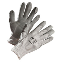 Forcefield Samurai Grey HPPE Cut Resistant Glove with Polyurethane Palm Coated - Grey - Large - 2 Pack-Cut-resistant, HPPE PU