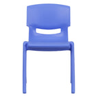 Flash Furniture Plastic Stackable School Chair with 13.25" Seat Height - Blue-Set of 5 Stacking Student Chairs