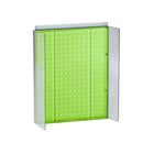 Azar Displays 16"W x 20.25"H Pegboard Powerwing in Translucent Green (700357-GRE)-Includes Acrylic Sign Holder strip and two 3" W clear plastic side wings