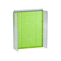 Azar Displays 16"W x 20.25"H Pegboard Powerwing in Translucent Green (700357-GRE)-Includes Acrylic Sign Holder strip and two 3" W clear plastic side wings