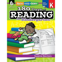 Shell Education Practice, Assess, Diagnose 180 Days Of Reading Book, Grade K (SEP50921)-Grade k/ages 4 - 6 years