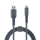 Basic Tech 3ft Type C Cable Charcoal-Sleek & Tangle Free