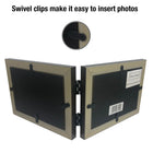 Elementals Dual Picture Photo Frame for 2 6" W x 4" H Pictures - Horizontal - 10 Pack-For tabletop display. Stands up well and not wobbly