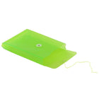 JAM Paper Plastic Envelopes with Button and String Tie Closure, Open End, 6.25 x 9.25, Lime Green Poly, 120 Pack (472B1LIB)-1" expansion