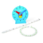Hand2Mind Magnetic Demonstration Advanced NumberLine Clock - Multicolor-analog clock for kids: Kids get to learn to tell time easily by learning how to view time on a number line before putting the line on the clock. This can be worked on by kids independently.