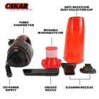 Oskar 12V Hand Auto Vacuum Cleaner-Attractive red and black design