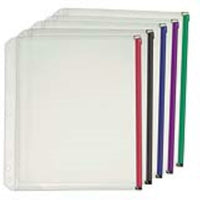 Cardinal Expanding Zipper Binder Pockets, 1/2", 5 Pack-Pocket expands 1/2" to hold up to 100 sheets of Letter size paper, notes or other accessory items