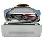 Vangoddy Slate Shoudler Carrying Bag For 17.3" Laptop - Blue-Two front zipper compartments for all your necessities