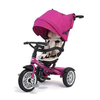 Bentley 6-in-1 Baby Stroller / Kids Trike, Fuchsia Pink-Stage I Six months & Up: Perfect for young infants, making sure they get all your attention. The back support can be adjusted in two angles.