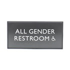 Headline Sign Premier ALL GENDER ACCESSIBLE Sign - 4" H x 8" L - Black-Sign Message: "ALL GENDER ACCESSIBLE"