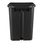 Step N' Sort Tall Plastic Trash Can with Steel Pedal and Secure Slide Lock - 50 L - Black-Lockable Slow Close Lid - Side lock security locks the lid shut keeping trash away from kids and pets. The soft close lid ensures quiet operation.