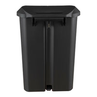 Step N' Sort Tall Plastic Trash Can with Steel Pedal and Secure Slide Lock - 50 L - Black-Lockable Slow Close Lid - Side lock security locks the lid shut keeping trash away from kids and pets. The soft close lid ensures quiet operation.