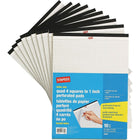 Staples Perforated Quad Ruled Paper Pads - Letter Size - White - 4 Squares to 1" Ruling - 8.5" x 11" - 50 Sheets - 10 Pack-White paper with 4 squares to 1" ruling is ideal for technical drawings, blueprints and design