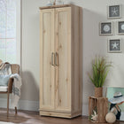 Sauder HomePlus 2 Door Storage Cabinet - 71.18" H - Pacific Maple (430334)-4 adjustable shelves.