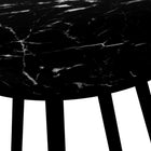 Monarch Specialties 2179 Accent Table - 22"H/Black Marble/Black Metal-10