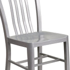 Flash Furniture Silver Metal Indoor-Outdoor Chair-Adjustable Floor Glides