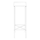 Monarch Specialties 2079 Accent Table - 24"H /White/White Metal-Warranty: 1 Year limited for parts