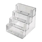 Eddie's 4 Bay Business Card Holder - 3.75" W x 0.75" D - Clear - 6 Pack-Business Card Holder