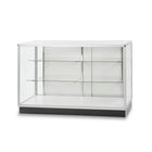 Can-Bramar Econoline Square Aluminum Profile Full Vision Showcase - 60" D x 20" W x 38" H-Sturdy 6 mm Tempered glass
