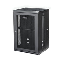 StarTech 18U Wall-Mount Server Rack Cabinet, 20" Deep, Hinged-Save space by wall-mounting your servers or networking equipment