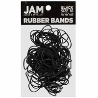 JAM Paper Colored Rubber Bands - Size 16 - 100 Pack-Color: Black