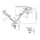 Uplite up to 32" Dual Monitor Mount with Mechanical spring Fully Adjustable Articulating Stand, Sliver (UPMM32MA)-7