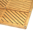 Oceanstar Bamboo Floor and Bath Mat with Non-Slip Rubber Feet-Stain and slip resistant