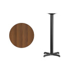 Flash Furniture 24" Round Walnut Laminate Table Top-Walnut Laminate Top