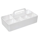 Gry Mattr Polypropylene Storage Box with 8 Spacer Layer - 12.99"L x 6.6"W x 5.9"D - White-Perfect size and height for easy storage