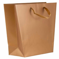 Jam Paper Matte Trapezoid Gifts Bags - 9" x 4" x 10" - Metallic Copper - 100 Pack-Color: Metallic Copper