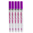 JAM Paper Marvy Uchida Fine-Point Opaque Paint Marker - Hot Purple - 5 Pack (7665896g)-Opaque paint marker features a fine calligraphy tip for creating detailed designs