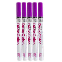 JAM Paper Marvy Uchida Fine-Point Opaque Paint Marker - Hot Purple - 5 Pack (7665896g)-Opaque paint marker features a fine calligraphy tip for creating detailed designs