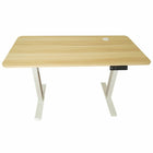 Uncaged Ergonomics Rise Up Essential 48" H Electric Height Adjustable Sit/Stand Desk - Natural/White-Electric standing desk makes it easy to optimize your posture when sitting or standing