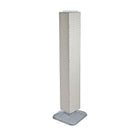 Azar Displays 60" x 8" x 8" Interlocking Pegboard Floor Display, White (703389-WHT)-Includes sign holder strip and stands on a square base