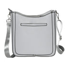 Nicci Medium Top Zip Crossbody Bag with Web Strap - Grey-Top zipper entry