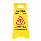 Johnny Vac Bilingual Floor Sign "CAUTION WET FLOOR" Two-Sided Imprint - JS6111X2-Colour: Yellow