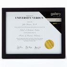 nexxt Gallery Wood Document Frame, 8.5" x 11", Black, 6 Pack (PN01399-7)-Deep profile frames