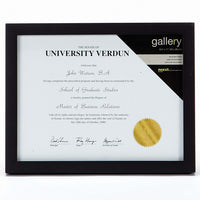 nexxt Gallery Wood Document Frame, 8.5" x 11", Black, 6 Pack (PN01399-7)-Deep profile frames