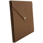 JAM Paper Plastic Portfolio with Snap Closure, Medium, 9.25 x 12.25 x 0.5, Recycled Brown Kraft, 2 Pack (BRCF3Eg)-Dimensions: 9 1/4" x 12 1/4" x 1/2" medium