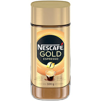 Nescafe Gold Espresso Instant Coffee - 100g-Made with premium Arabica beans, hand-picked. 100% Arabica, with Crema.