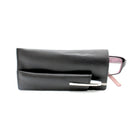 Ashlin CALABRIA Single Eyeglass Case with Pen Loop, Black-Suitable for holding your reading glasses