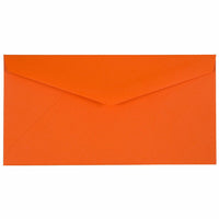 JAM Paper Monarch RecycledColoured Envelopes - 3.875" x 7.5" - Orange - 50 Pack -Colour: Orange