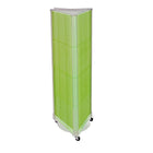 Azar Displays 60" x 16" 3-Sided Pegboard Floor Display with Wheels, Green (700451-GRE)-Display unit is pre-assembled