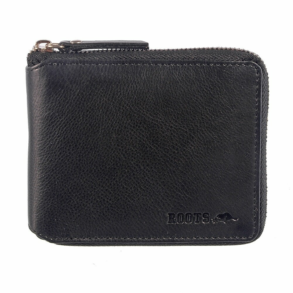 Roots Zip Around Coin Wallet - Black | staples.ca