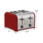 Kenmore 4-Slice Toaster with Dual Controls - Red-High-lift lever lets you safely remove small or broken pieces of toast