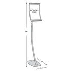 Azar Displays 14" x 8.5" Curved Metal Floor Sign Holder (300887)-Used to display graphics