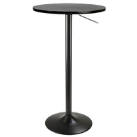 Nicer Furniture 24" Adjustable Height Bar Table -  Black Base-A lightweight and versatile table that can accommodate various settings: bars, bistros, restaurants, and event venues