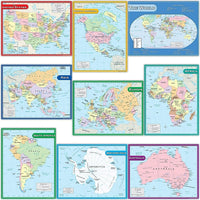 Teacher Created Resources Map Charts Set, 9 Pack-Map Charts